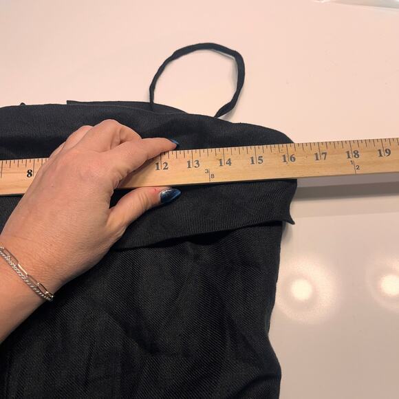 Banana Republic Black Strapless Linen Midi Dress Sz 4 - Picture 8 of 11